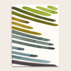 Olive Green Navy Blue Watercolor Colorful Stripes Mid Century Modern Art Primitive Abstract Art Notebook Gallery Image 4