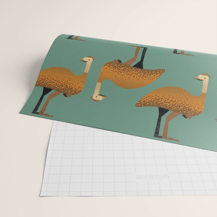 Whimsy Emu Wrapping Paper Gallery Image 2
