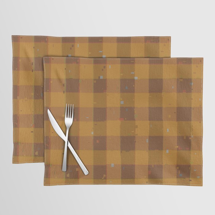Golden gingham Placemat Gallery Image 1