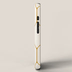 Long Honeycomb - Minimalist Geometric Pattern in Cream and Dark Mustard iPhone Case Gallery Image 2