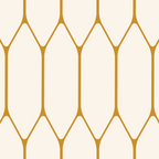 Long Honeycomb - Minimalist Geometric Pattern in Cream and Dark Mustard Coffee Mug Gallery Image 2
