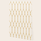 Long Honeycomb - Minimalist Geometric Pattern in Cream and Dark Mustard Wallpaper Gallery Image 2