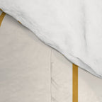 Long Honeycomb - Minimalist Geometric Pattern in Cream and Dark Mustard Comforter Gallery Image 4