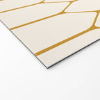 Long Honeycomb - Minimalist Geometric Pattern in Cream and Dark Mustard Welcome Mat Gallery Image 2
