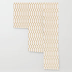 Long Honeycomb - Minimalist Geometric Pattern in Cream and Dark Mustard Wallpaper Gallery Image 3