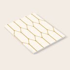 Long Honeycomb - Minimalist Geometric Pattern in Cream and Dark Mustard Notebook Gallery Image 2