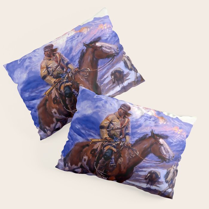 âThe Free Trappersâ by Charles M Russell Pillow Sham Gallery Image 1