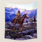 âThe Free Trappersâ by Charles M Russell Wall Tapestry Gallery Image 4