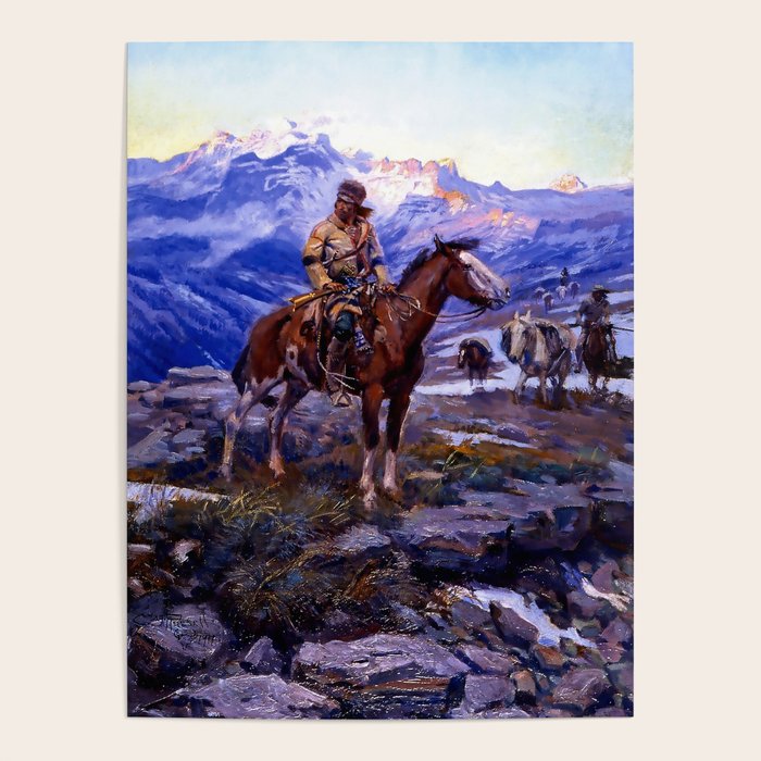 âThe Free Trappersâ by Charles M Russell Poster Gallery Image 4