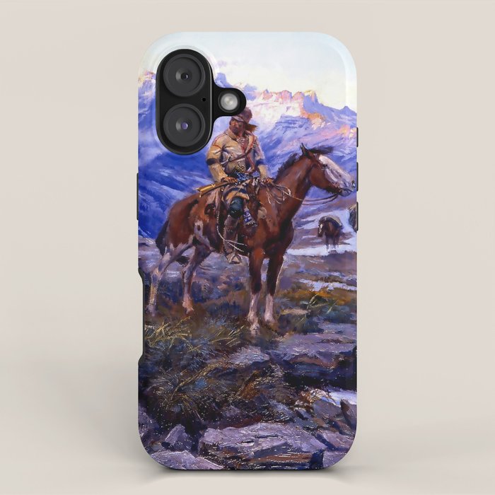 âThe Free Trappersâ by Charles M Russell iPhone Case Gallery Image 1