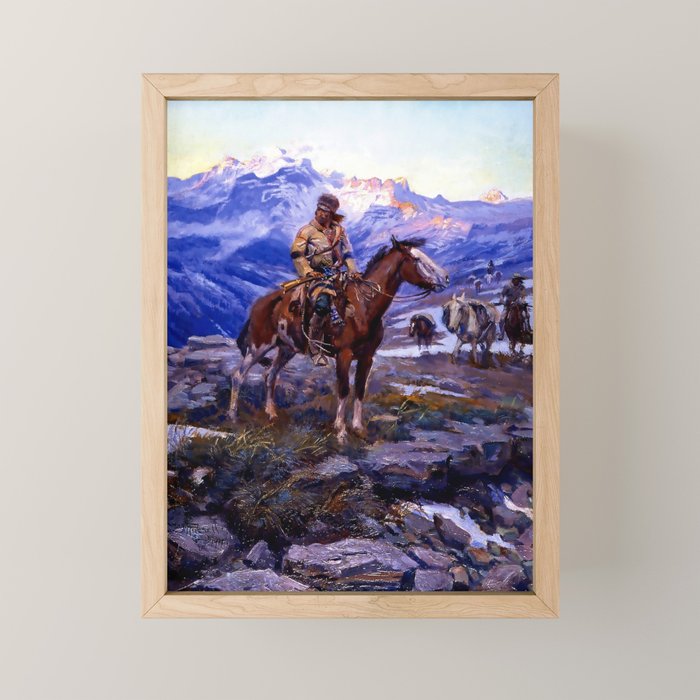 âThe Free Trappersâ by Charles M Russell Mini Art Print Gallery Image 1
