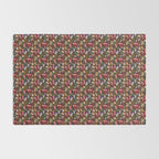 Rustic Botanical Rose Pattern Rug Gallery Image 2