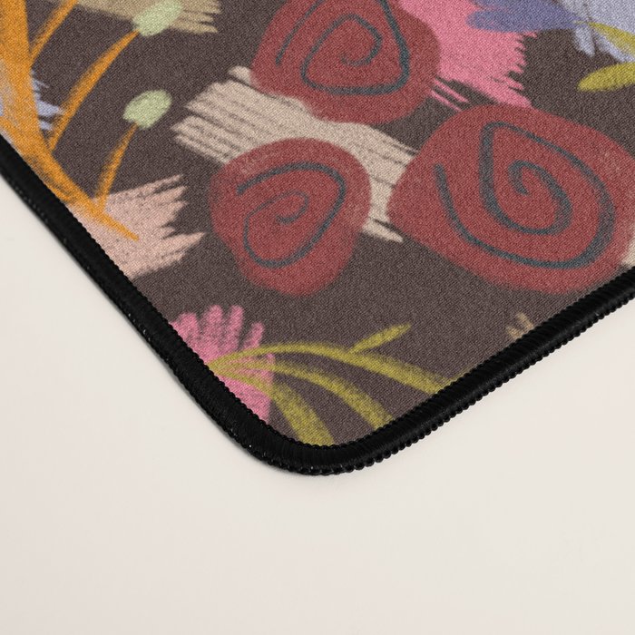 Rustic Botanical Rose Pattern Desk Mat Gallery Image 4