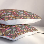 Rustic Botanical Rose Pattern Pillow Sham Gallery Image 3