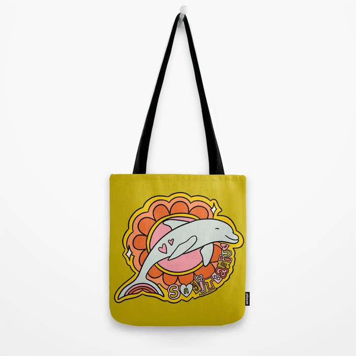 Sagittarius Dolphin Tote Bag Gallery Image 2