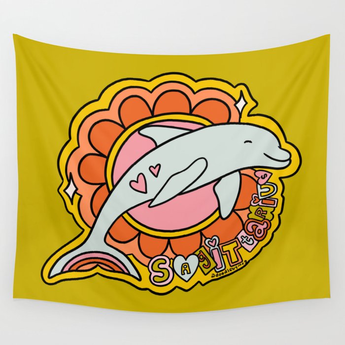 Sagittarius Dolphin Wall Tapestry Gallery Image 4