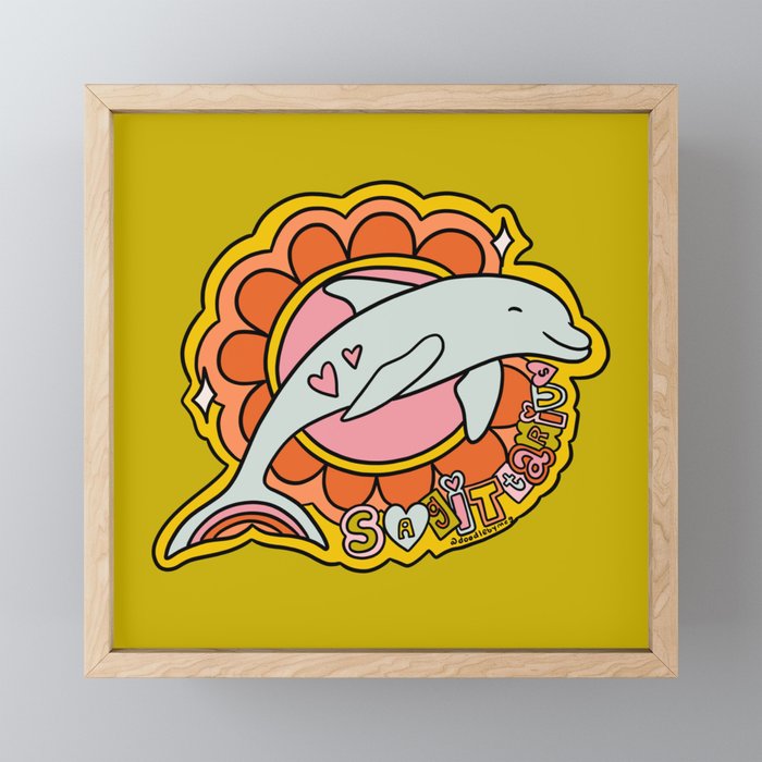 Sagittarius Dolphin Mini Art Print Gallery Image 1