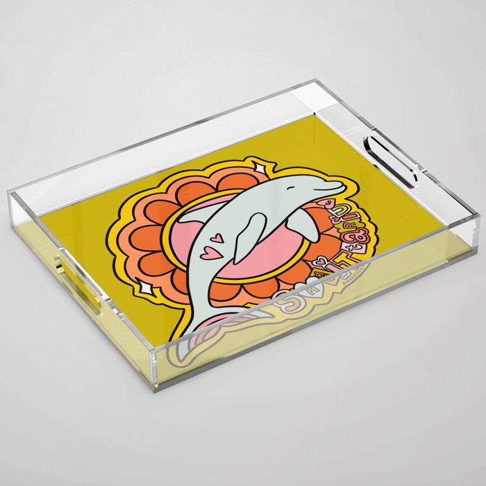 Sagittarius Dolphin Acrylic Tray Gallery Image 1