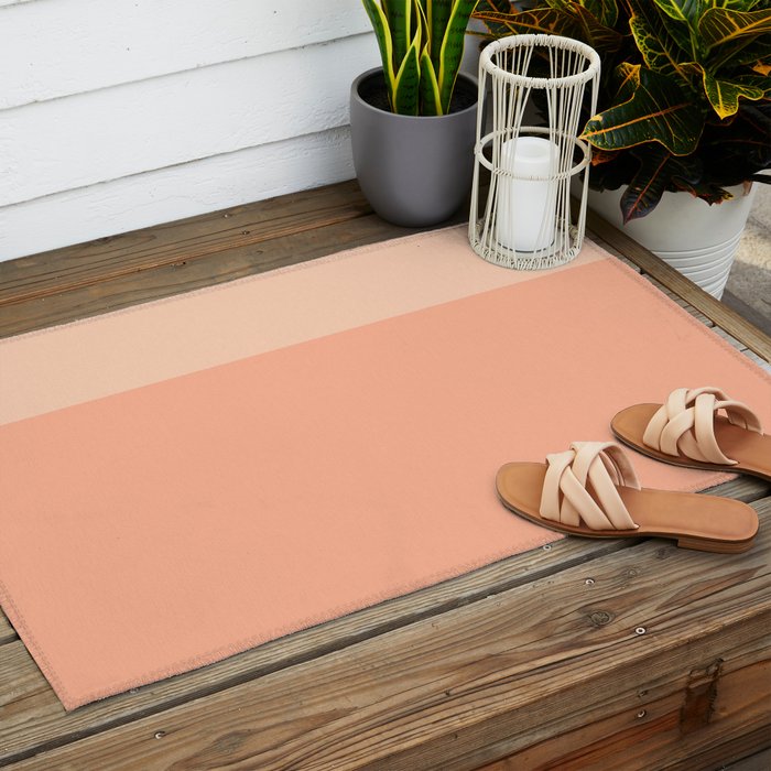 Peachy Color Block Outdoor Rug Gallery Image 2