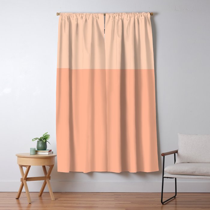 Peachy Color Block Window Curtain Gallery Image 5