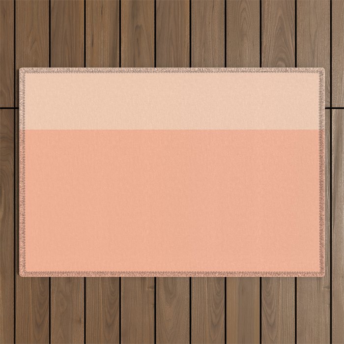 Peachy Color Block Outdoor Rug Gallery Image 1