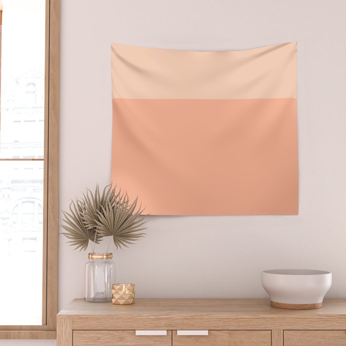 Peachy Color Block Wall Tapestry Gallery Image 2