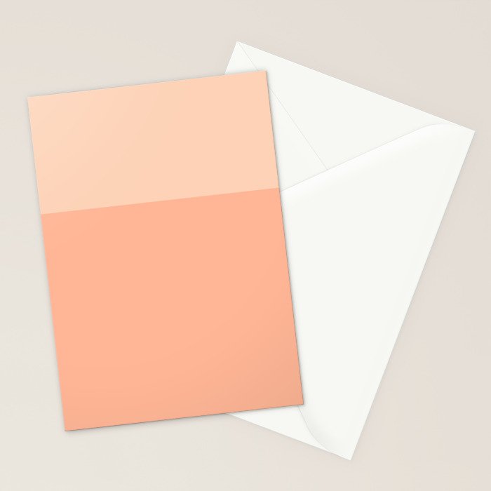 Peachy Color Block Stationery Card Gallery Image 2