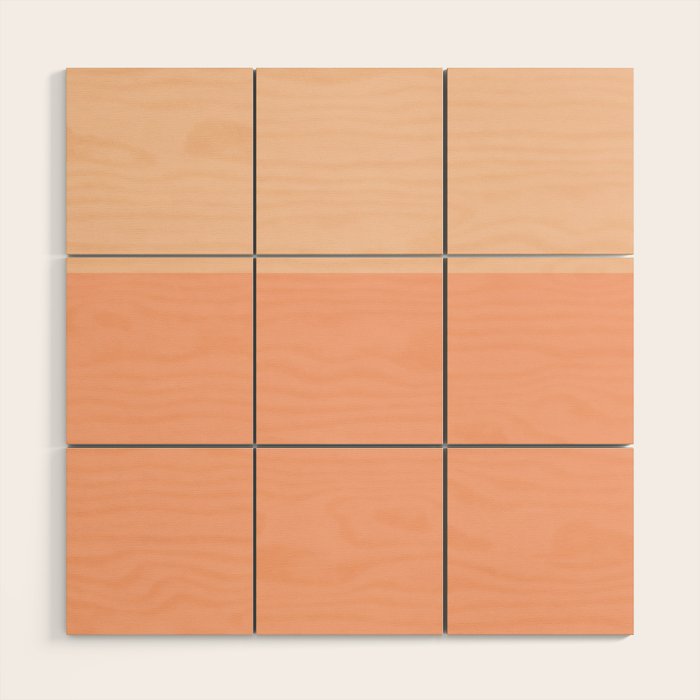 Peachy Color Block Wood Wall Art Gallery Image 1