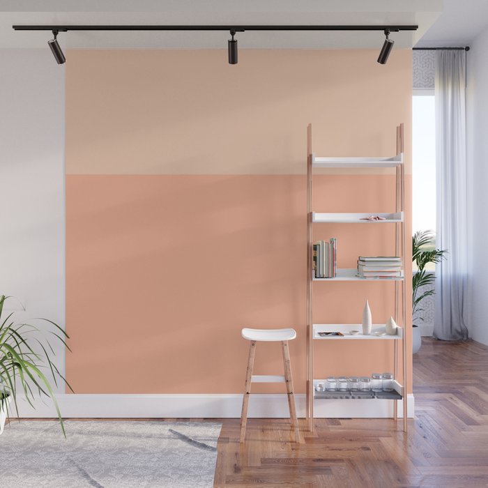 Peachy Color Block Wall Mural Gallery Image 1