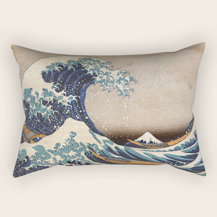 The Great Wave off Kanagawa Rectangular Pillow Gallery Image 1
