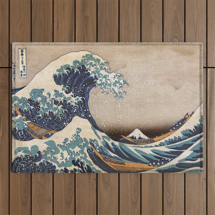 The Great Wave off Kanagawa Outdoor Rug Gallery Image 1