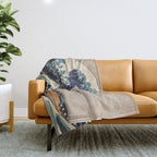 The Great Wave off Kanagawa Throw Blanket Gallery Image 1