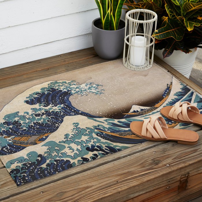 The Great Wave off Kanagawa Outdoor Rug Gallery Image 2