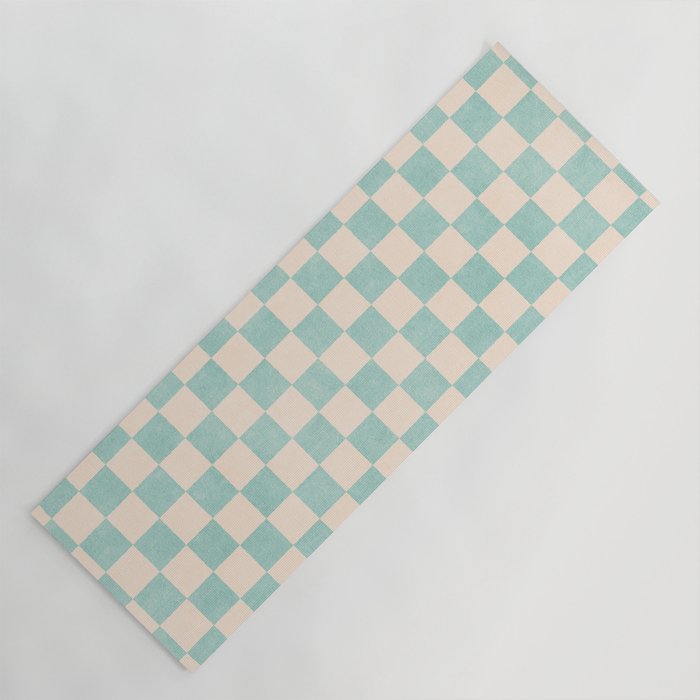 CHECKER - 001 - Sea Glass Yoga Mat Gallery Image 1