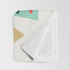Retro Christmas Card Theme - Plain White Throw Blanket Gallery Image 3