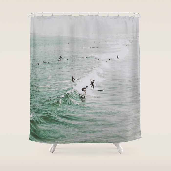 lets surf iv - venice beach - california Shower Curtain Gallery Image 1