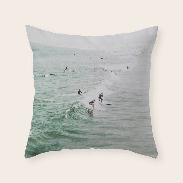 lets surf iv - venice beach - california Throw Pillow Gallery Image 6