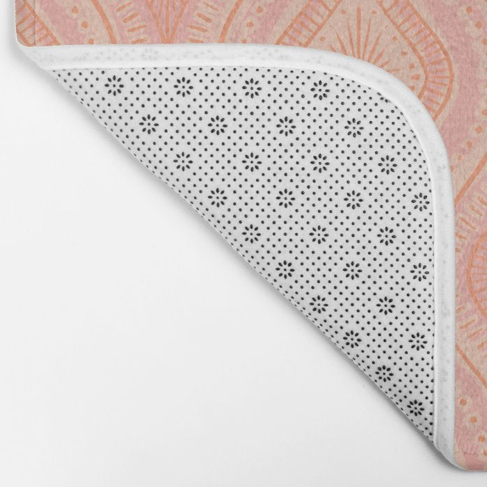 Hand-drawn Symmetrical Pattern #2 Bath Mat Gallery Image 2