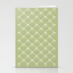 Bows & Ribbons Pattern XXIV Pastel Green Stationery Card Gallery Image 2