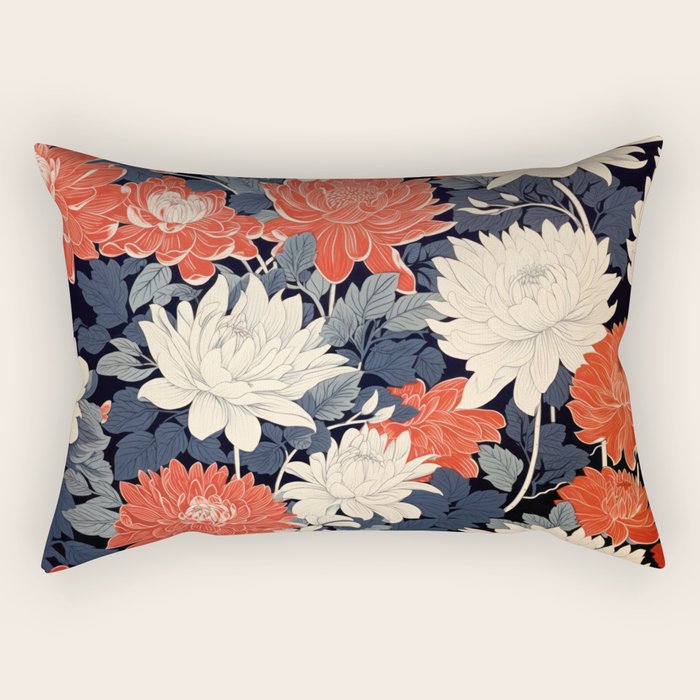 Primary Chrysanthemum Garden   Rectangular Pillow Gallery Image 1