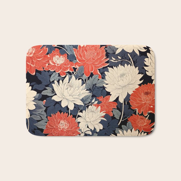 Primary Chrysanthemum Garden   Bath Mat Gallery Image 1