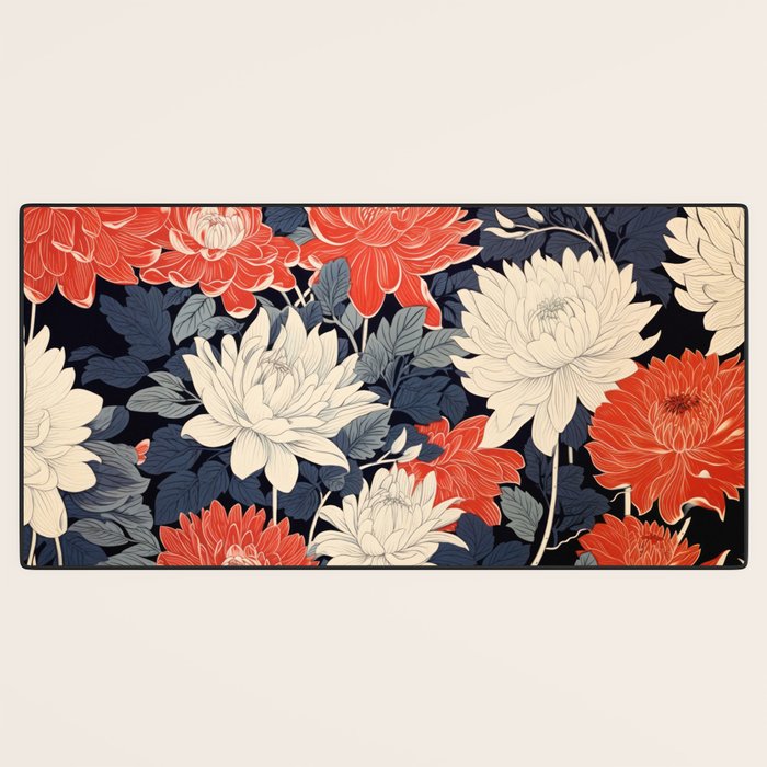 Primary Chrysanthemum Garden   Desk Mat Gallery Image 3