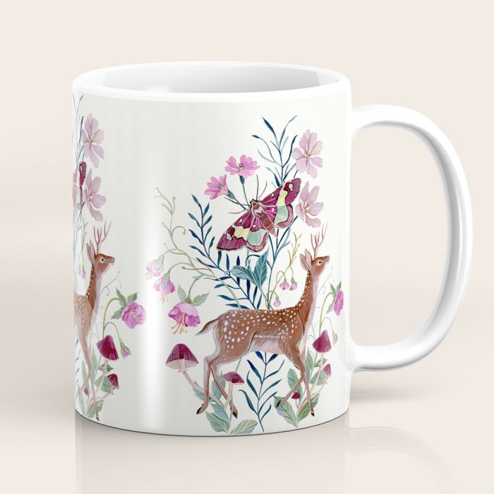 Floral Deer Coffee Mug Gallery Image 1