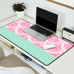 Zesty splice - pink grapefruit Desk Mat Gallery Image 2