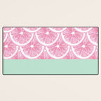 Zesty splice - pink grapefruit Desk Mat Gallery Image 3