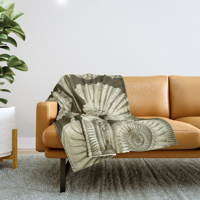 Naturalist Ammonites Throw Blanket Gallery Image 1