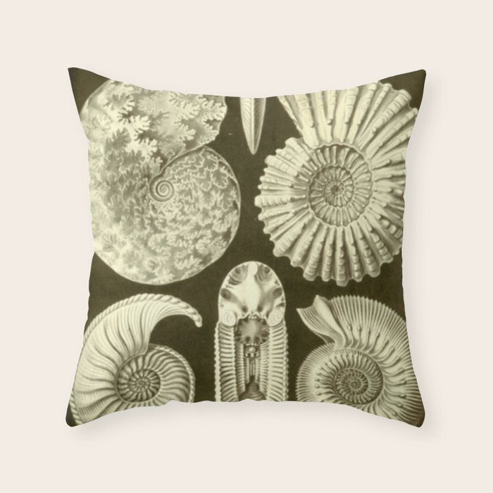 Naturalist Ammonites Throw Pillow Gallery Image 6