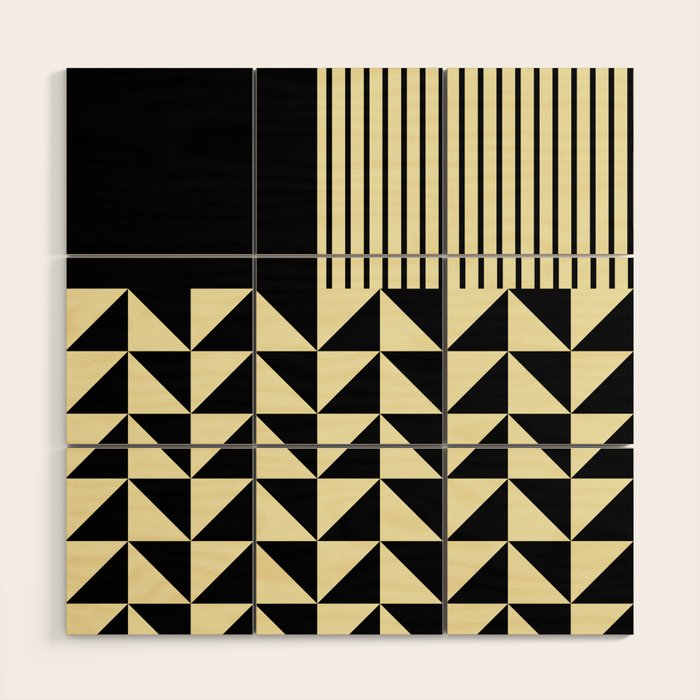 Dynamic Duo Shapes  Wood Wall Art Gallery Image 1