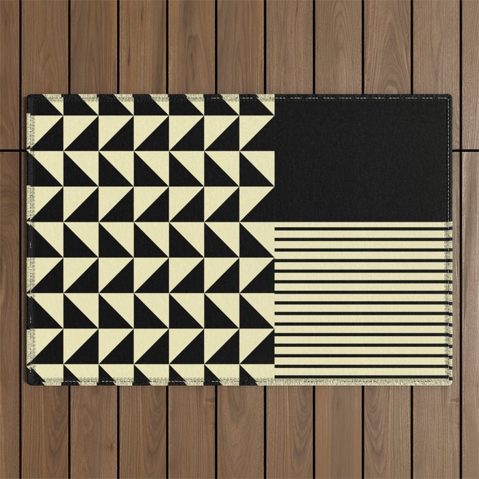 Dynamic Duo Shapes  Outdoor Rug Gallery Image 1