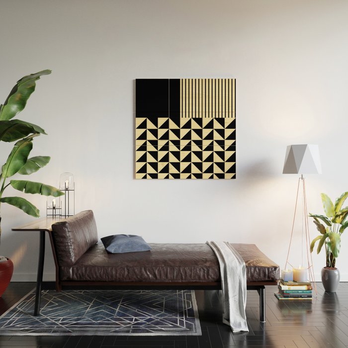 Dynamic Duo Shapes  Wood Wall Art Gallery Image 2